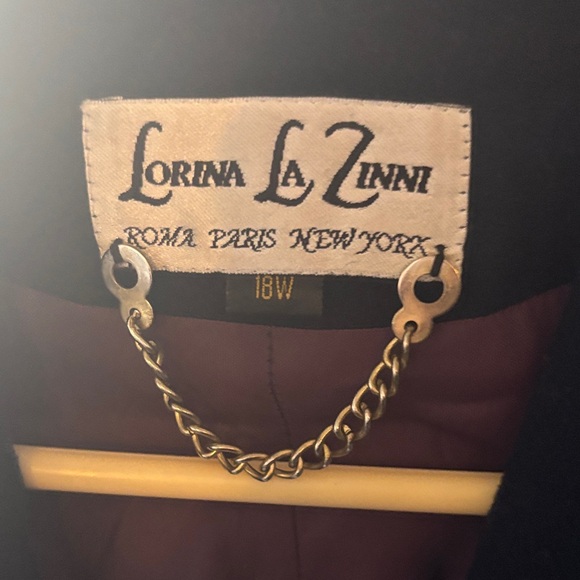 Vintage 80-90s Elegant Navy Trench Coat with Gold Accents - Picture 5 of 5